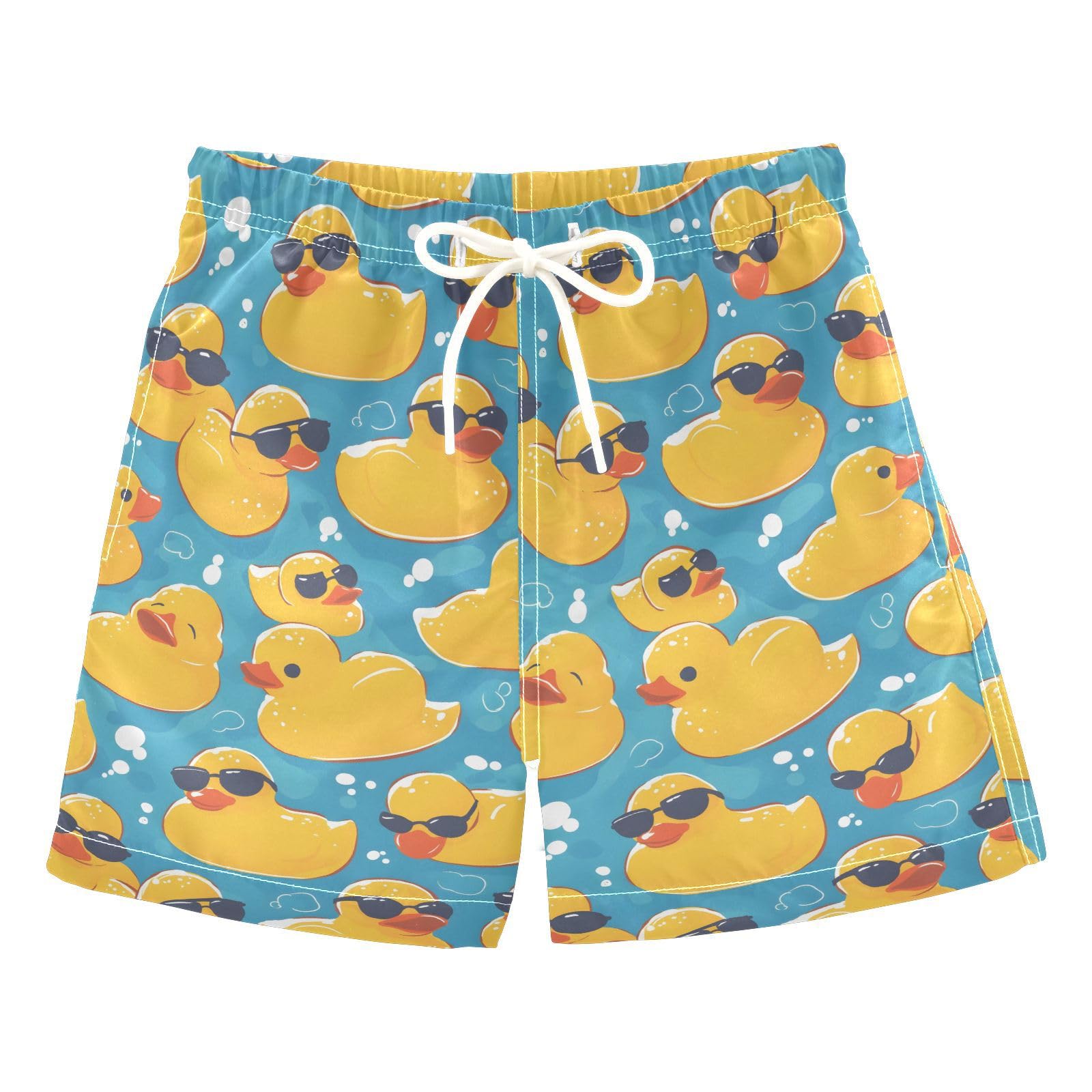 Duck and Sunglasses 1 Boys Swim Trunks Toddler Shorts Swimwear Boardshorts Multicoloured