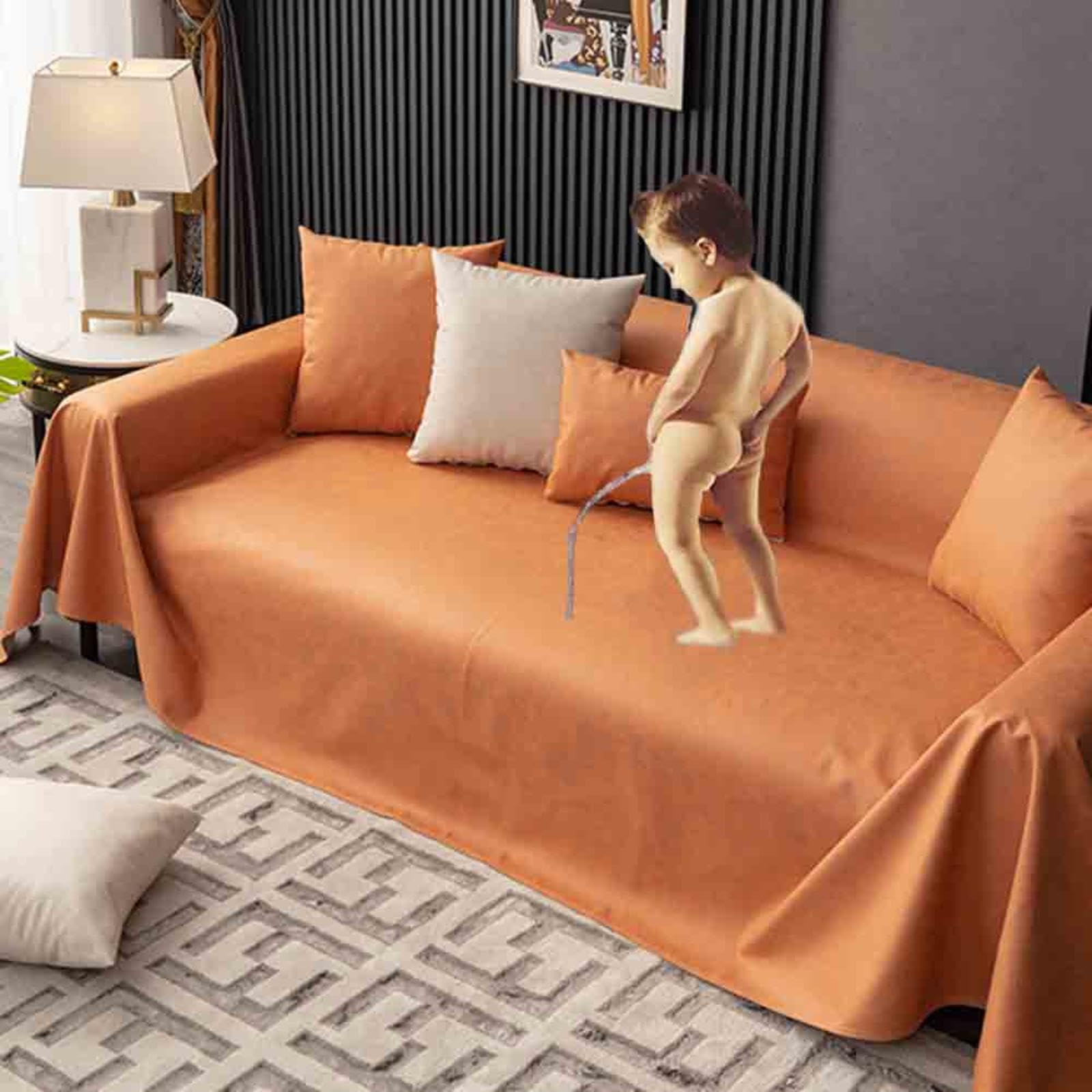 Waterproof Non-slip Sofa Throws Large 3 Seater - Extra Large Sofa Blanket Cover for Kids, Pets - Four Seasons Universal