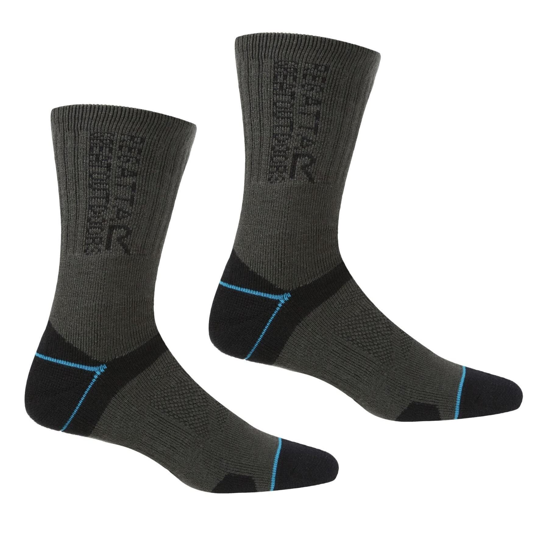 Regatta Womens Blister Protection II Two Pack Trail Walking Socks - Grey