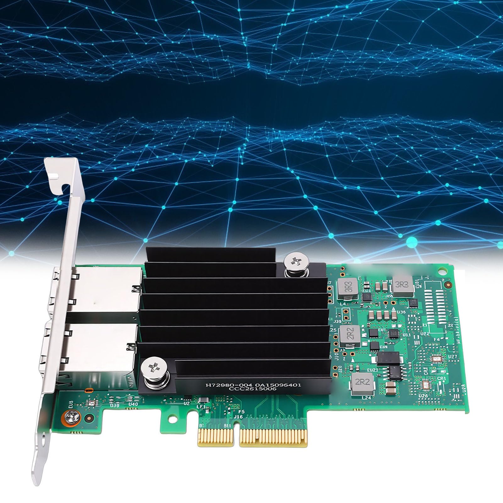 Scheda di Rete PCIE da 10 Gb con Chip X550AT2 Doppia Porta RJ45 Adattatore Ethernet PCI Express 3.0 X4 2.5G/5G/10G con Supporto per,VMware, FreeBSD