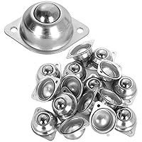 Vista 4 de 16 rodamientos de transferencia de bolas de rodillo, unidad de transferencia de bolas redondas de acero al carbono montada en brida de 5/8 pulgadas