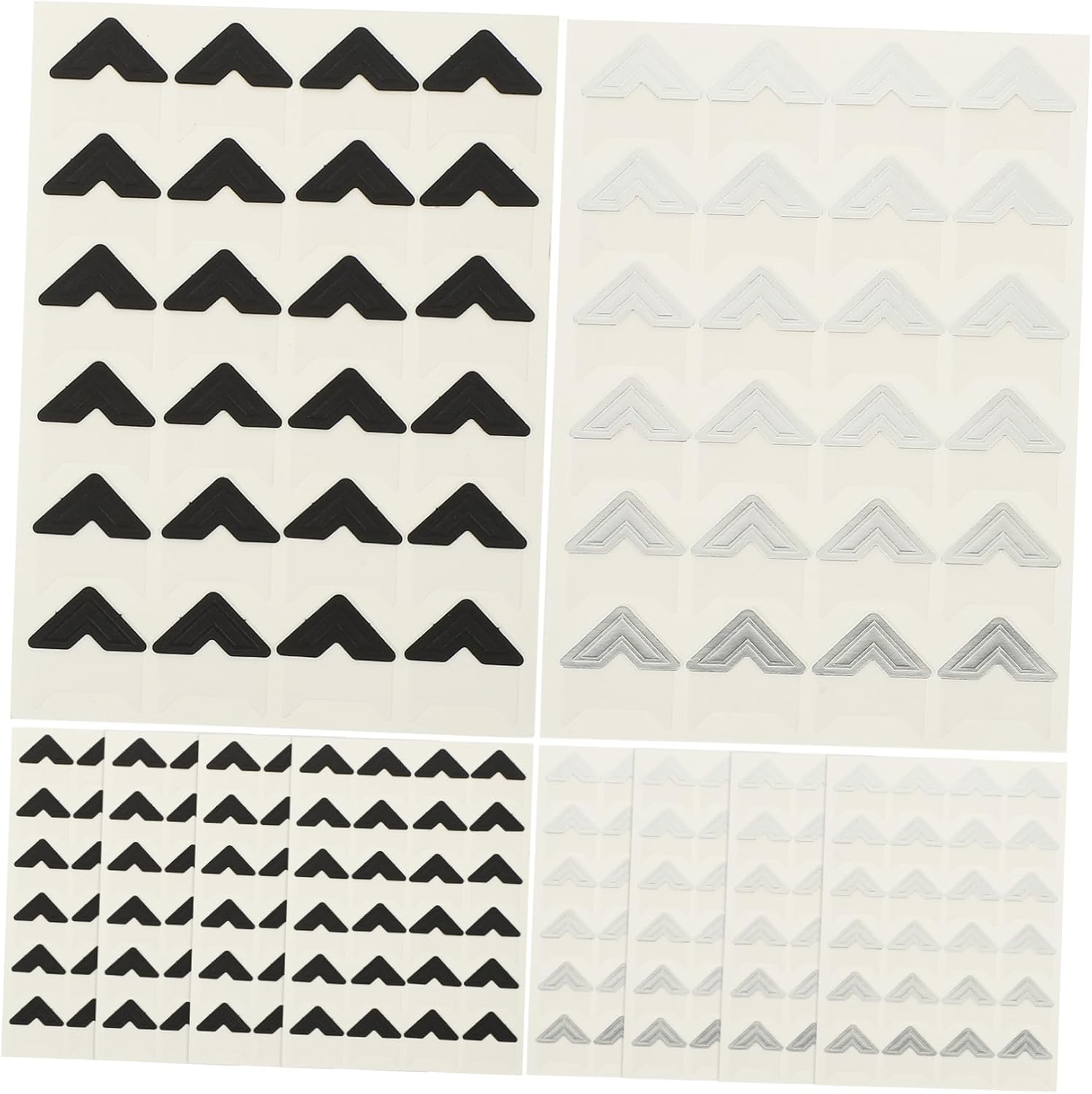 STOBOK 40sheets Photo Corner Stickers Self-Adhesive Mounting Corners for DIY Scrapbooks Albums and Journals Easy to Use Acid Design