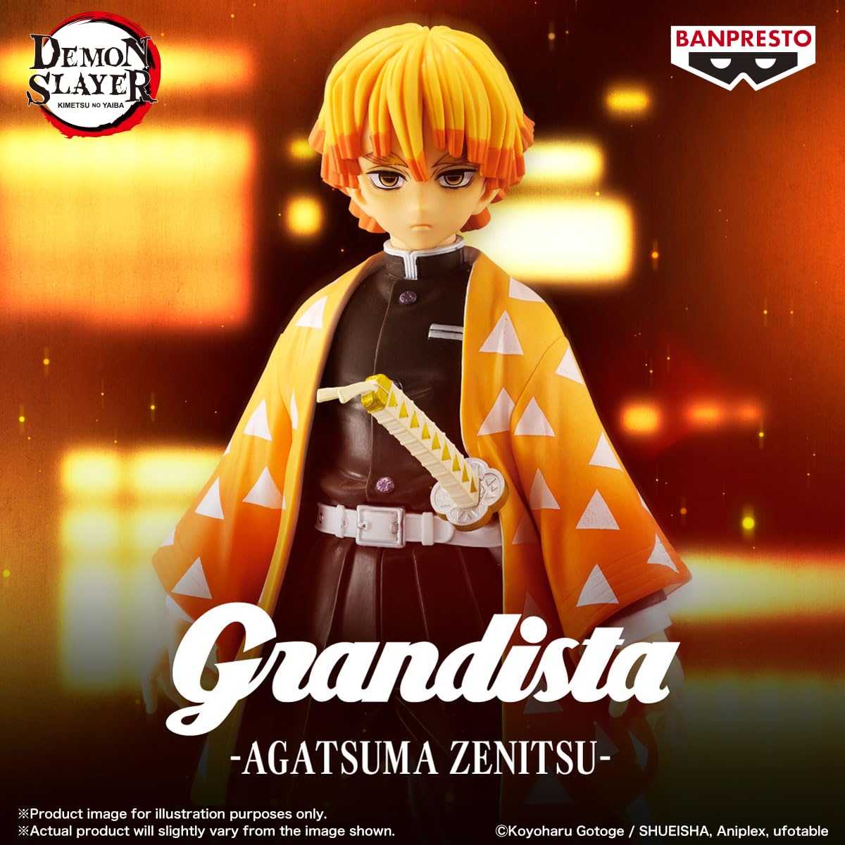 Banpresto Zenitsu Agatsuma Demon Slayer: Kimetsu No Yaiba - Grandista - Another Version (Version A), 24 cm, BP29399P, Multicolore, Optima per i Fan degli Anime
