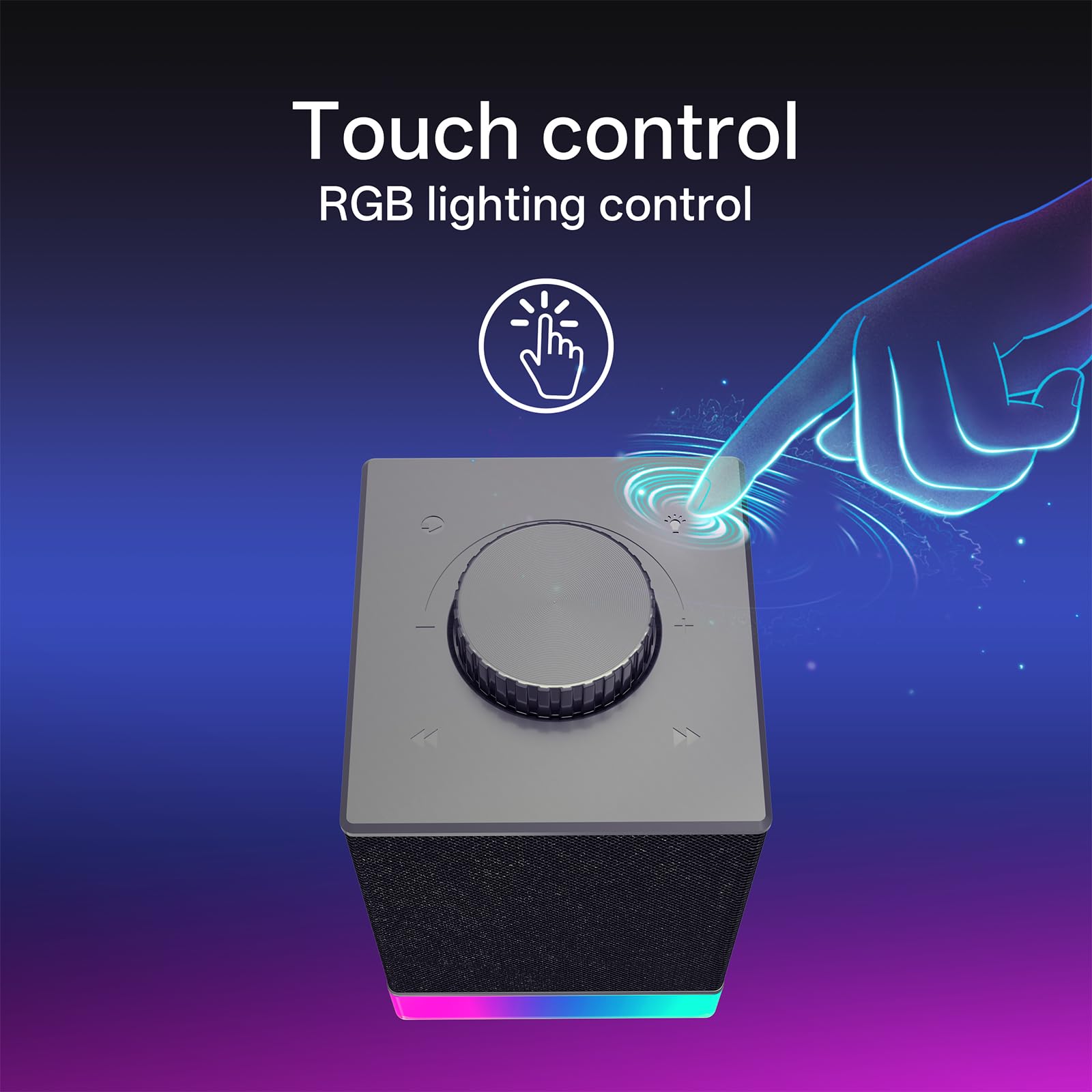 Redragon GS517 Haut Parleur Ordinateur RVB BT USB 8 Effets LED