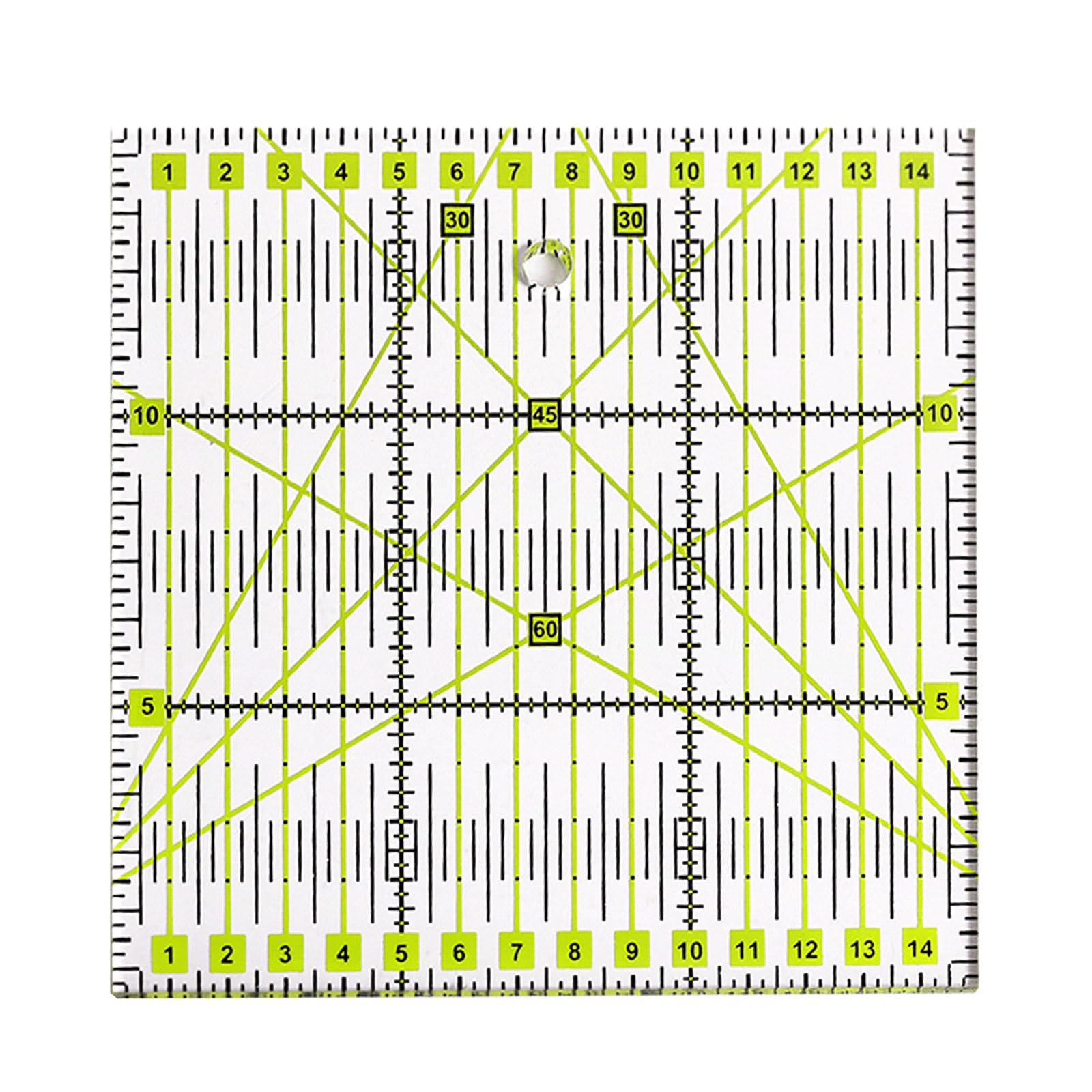 COOLHOOD 15x15cm Acrylic Quilting for Accuracy Fabric Cutting and Multifunctional Sewing Projects with Strong Plan Clear Sewing Measuring Tool