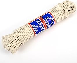 EVERLASTO Natural Cotton Pulley Line 5.5mm, 20M - Made in UK with Synthetic Core for Strength and Durability, Organic Cotton Cover, Ideal for Ceiling Airers and General Purpose Rope