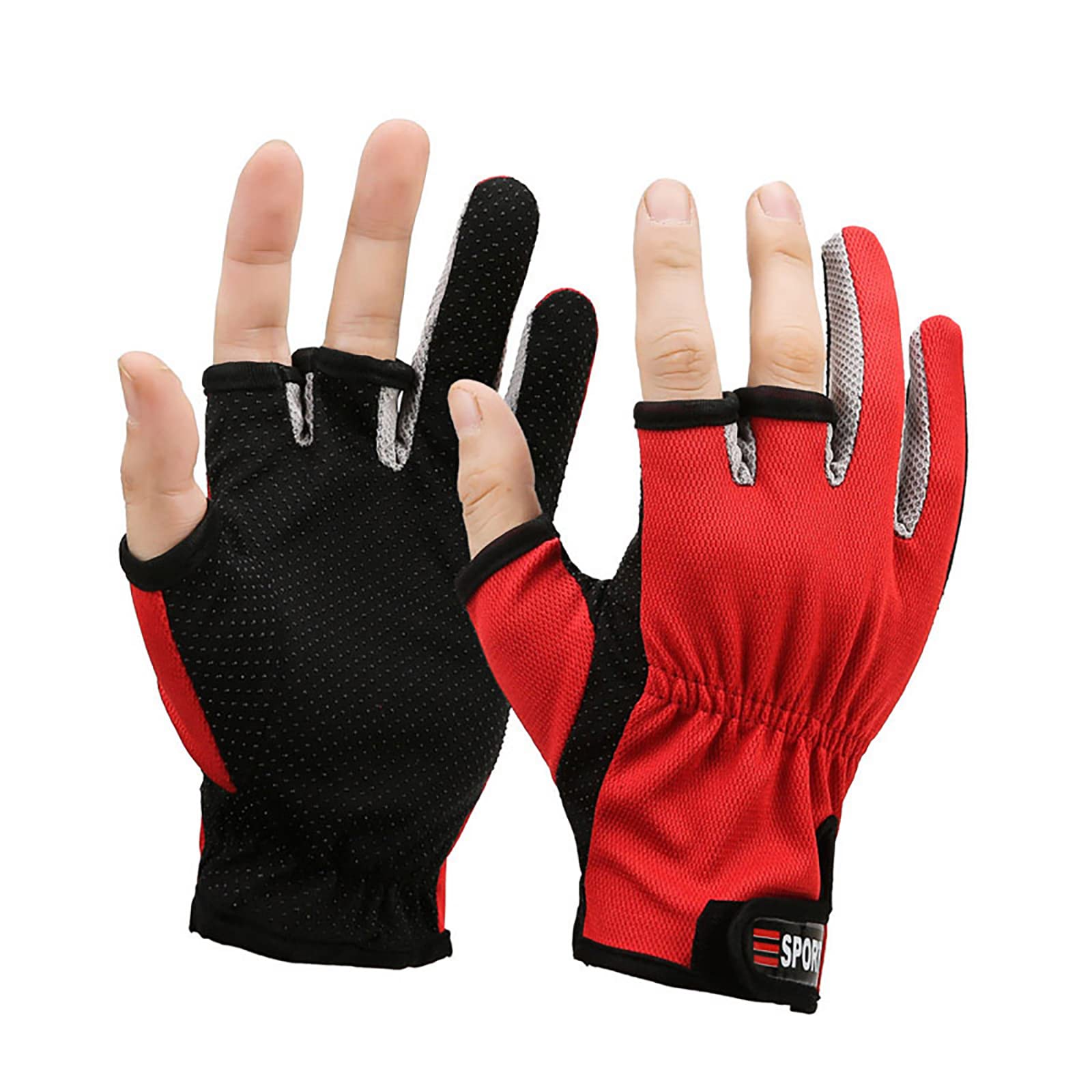 Verano Guantes de Pesca 3 Dedo Dedo Guantes de Jungla Transpirable Elástico Guantes de Ciclismo para Caza Kayak Senderismo Deportes al Aire Libre Correr Viajar Montañismo