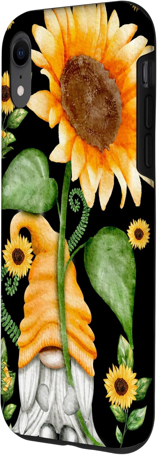 Unique Sunflower Gnomie For Spring And Summer Mom Cute Gnome Case for iPhone XR