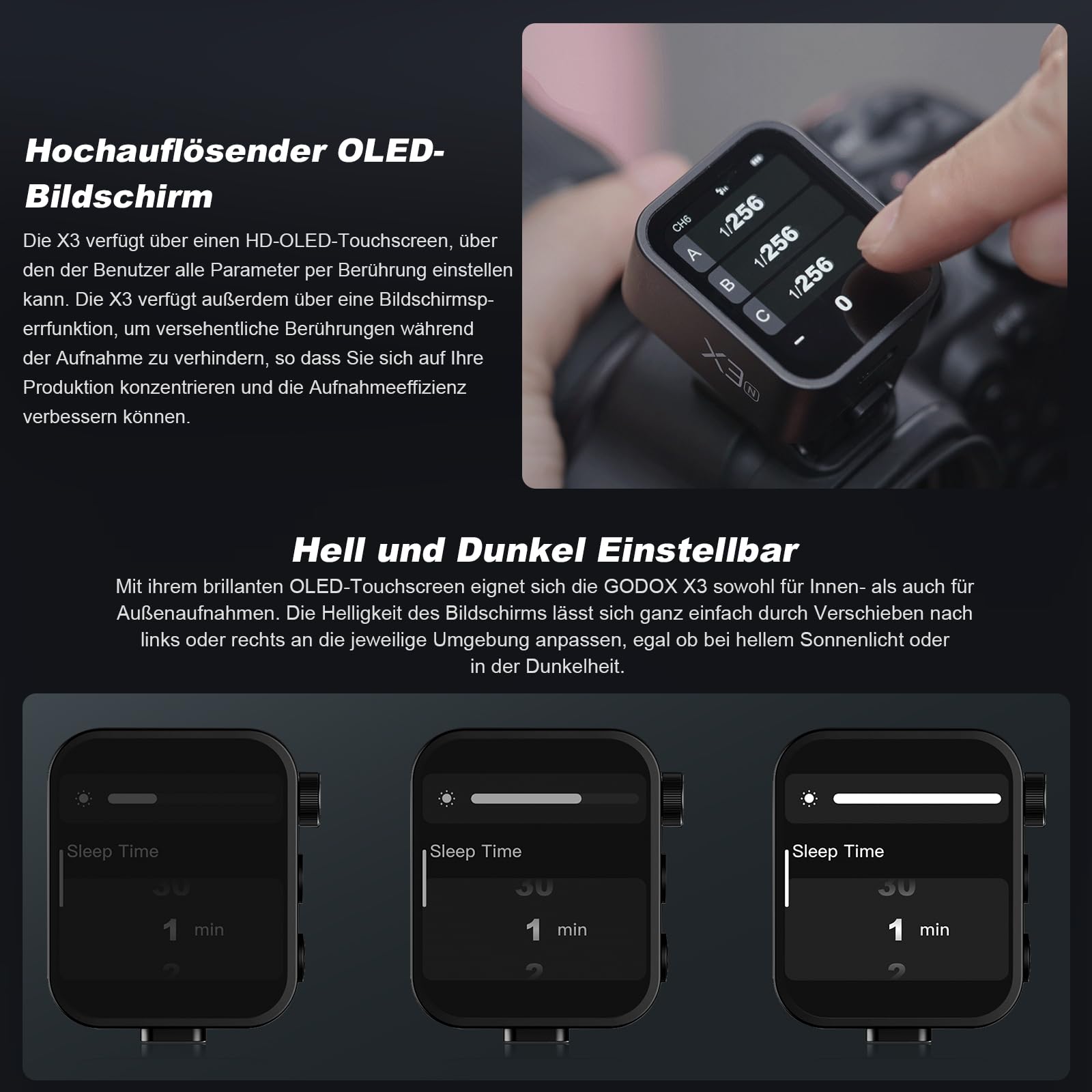 Godox X3-N bezprzewodowy wyzwalacz błyskowy OLED z ekranem dotykowym dla aparatu Nikon 2.4GHz bezprzewodowy 1/8000S HSS TTL funkcja TCM z wbudowanym akumulatorem, ładowalnym typem C, zdalny błysk do