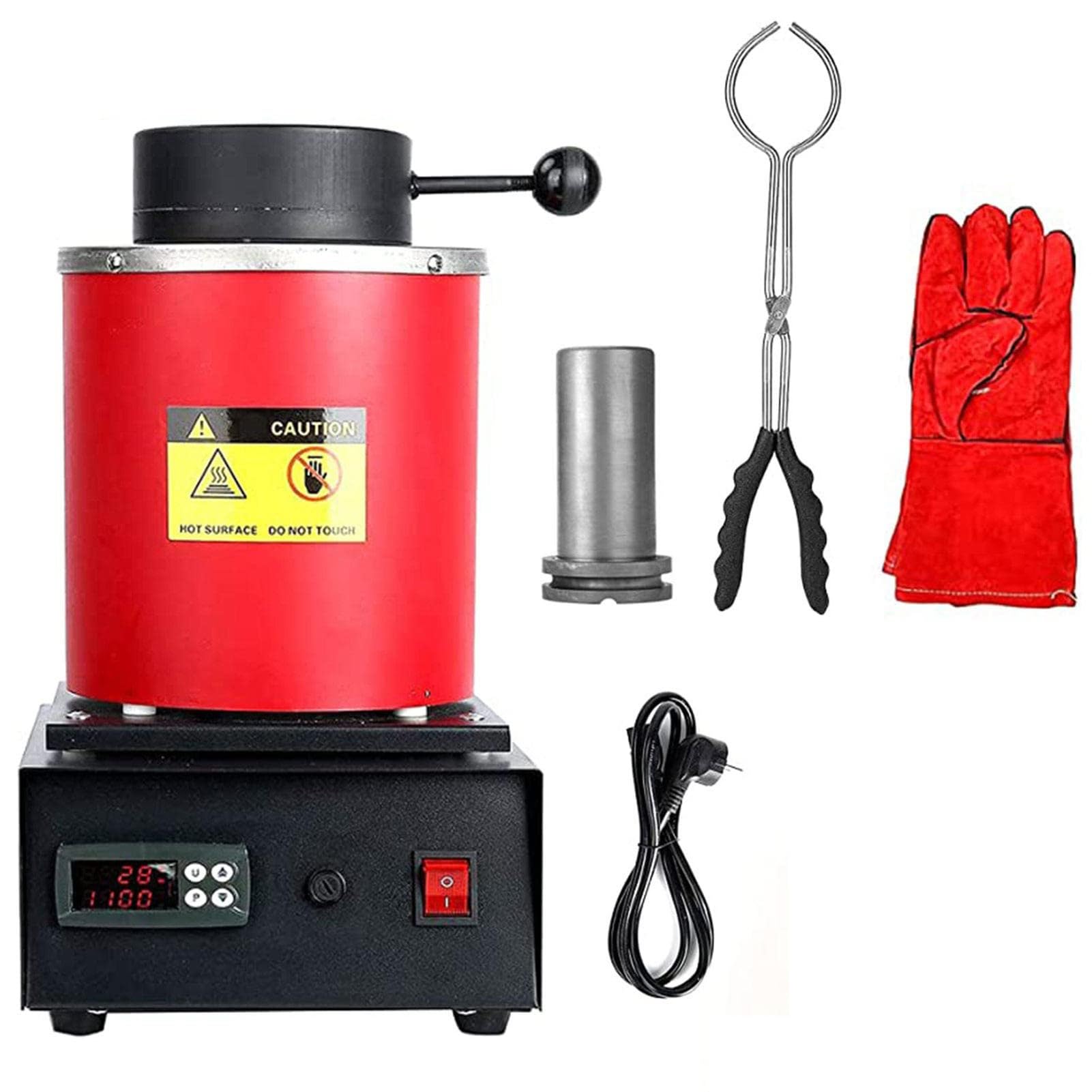 Four de fusion d'or électrique 1600W avec creuset graphite