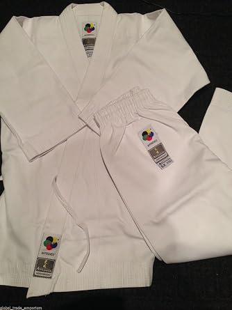 NEW ARAWAZA WHITE KIDS WKF KARATE SUIT GI UNIFORM HEAVYWEIGHT 12oz