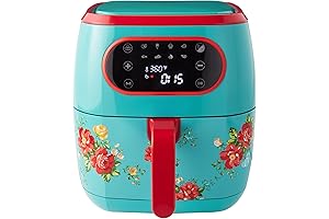 The Pioneer Woman Vintage Floral 6.3 Quart Digital Air Fryer for Tasteful...
