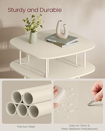 Miniatura 5 de VASAGLE Zapatero de 7 niveles, torre giratoria para zapatos, organizador de armario de zapatos, estante para zapatos, 28-35 pares, 23.6 x 23.6 x