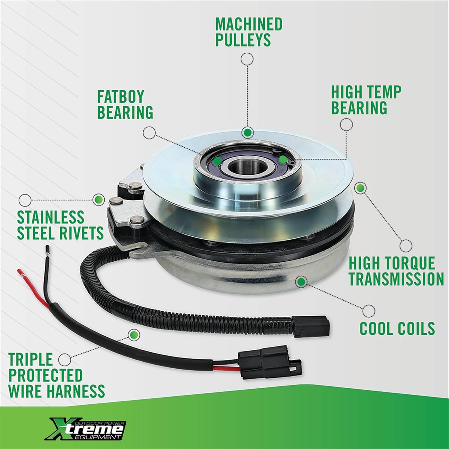 Xtreme Outdoor Power Equipment X0015 PTO Clutch Compatible With/Replacement For Bobcat ZT200 and ZT331 series, Exmark Lazer Z, Serial No. 159,999 and lower, Kees ZKH52220, ZKH52221, ZKH52222, ZKH52223