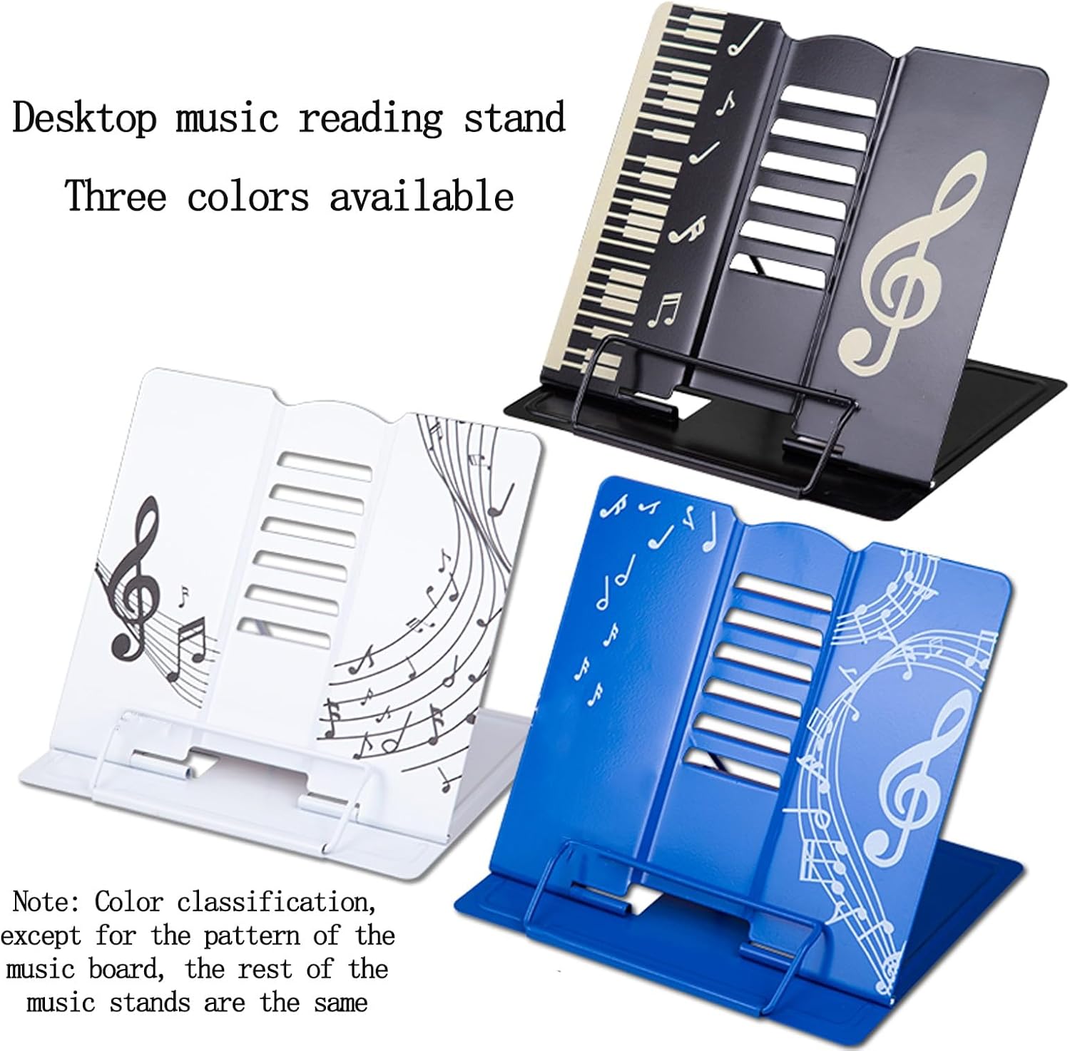 Sheet Music Stand, Desktop Music Stand, 6-level Adjustable Angle, Suitable for Piano Practice and Performance(Color-1)