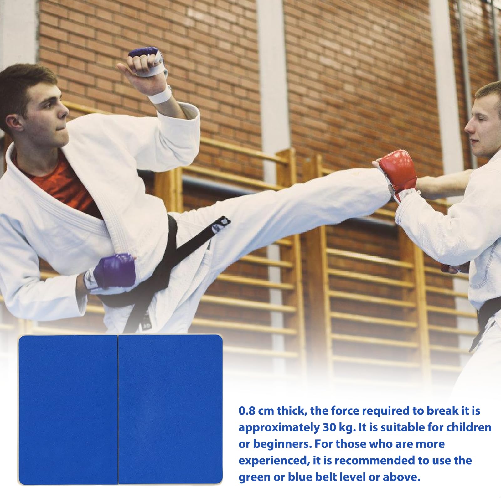 BAIFULAI Tablas de fracciones: Golpeadores reutilizables para artes marciales, resistente a la rotura, de espuma, para adultos y niños, color azul