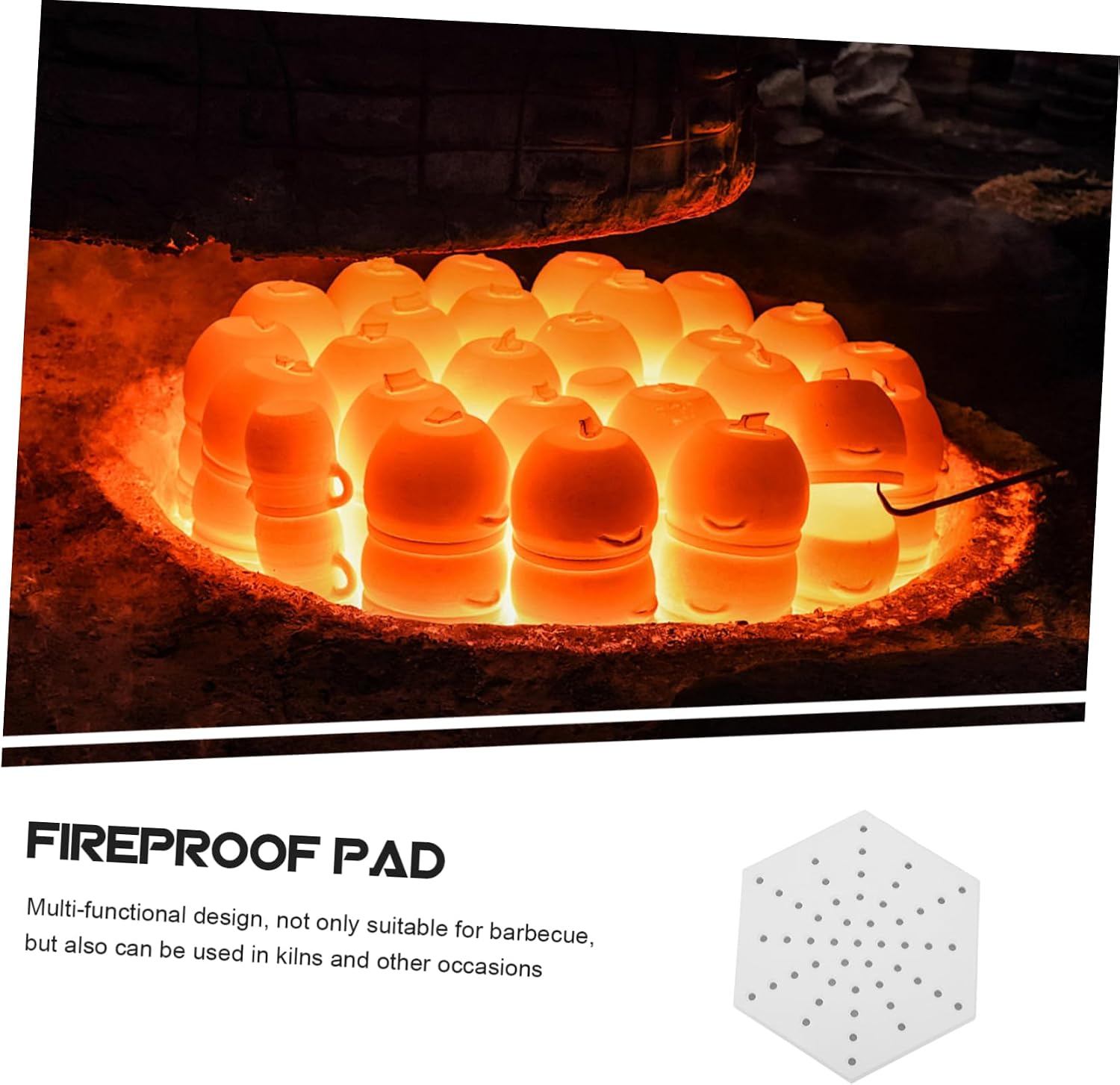ARTIBETTER Kiln Stilts for Pottery Refractory Pad for Accessories Ceramic Refractory Support Mat Pottery Firing Mat