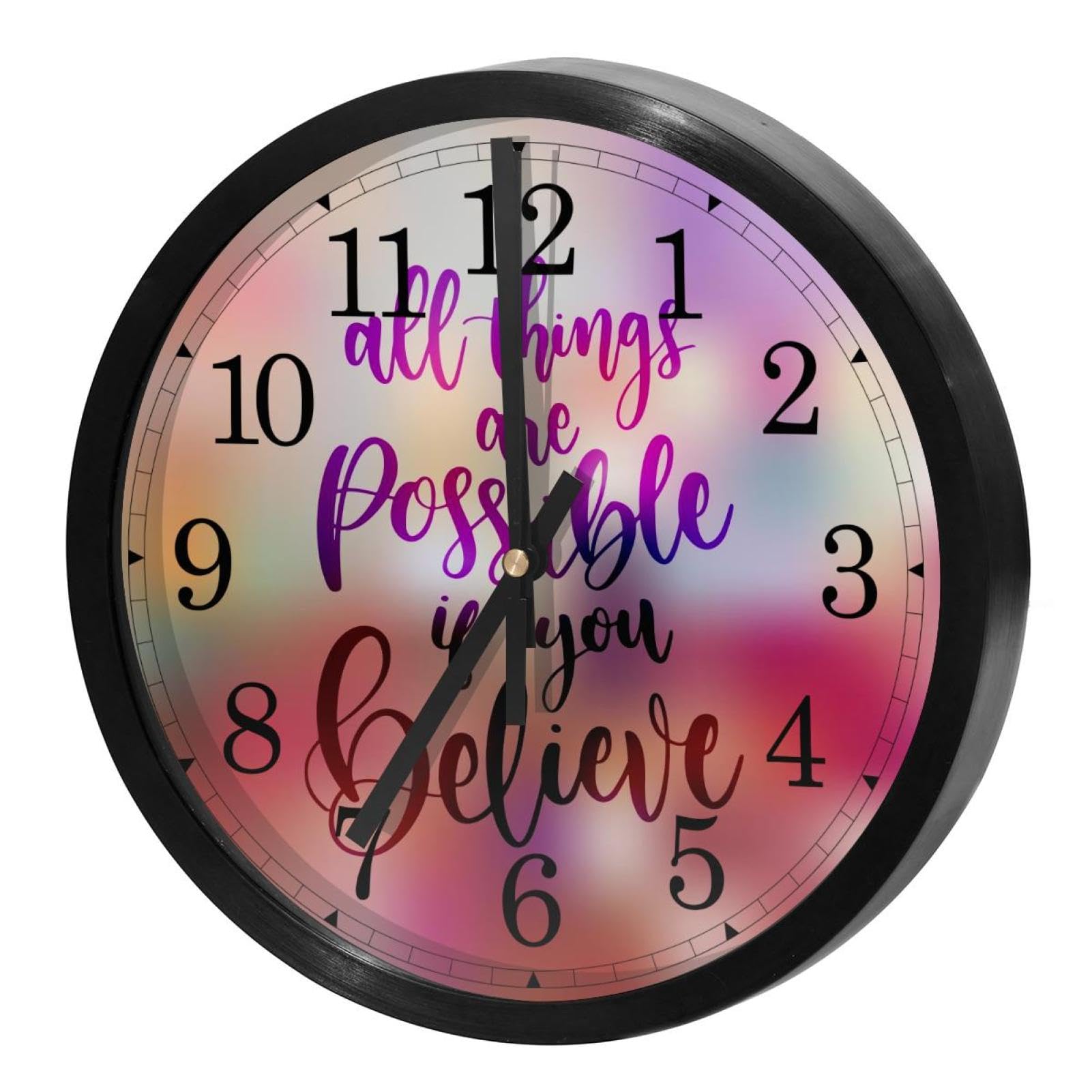 Horloge murale silencieuse tout est possible si vous le croyez