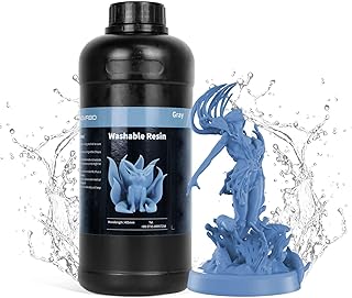 NOVA3D Water Washable 3D Printer Resin Lower Odor LCD 3D Rapid Resin 405nm Photopolymer Resin for LCD 3D Printing, Grey, 1000g