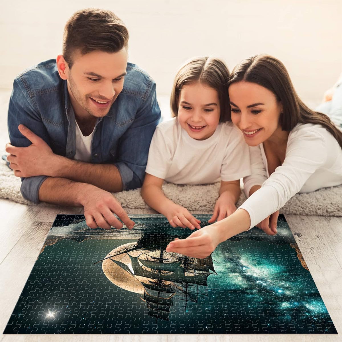 Puzzle da 2000 pezzi per adolescenti Nave pirata Giocattoli educativi per l'apprendimento Giochi per famiglie Decorazione della casa 70x100cm
