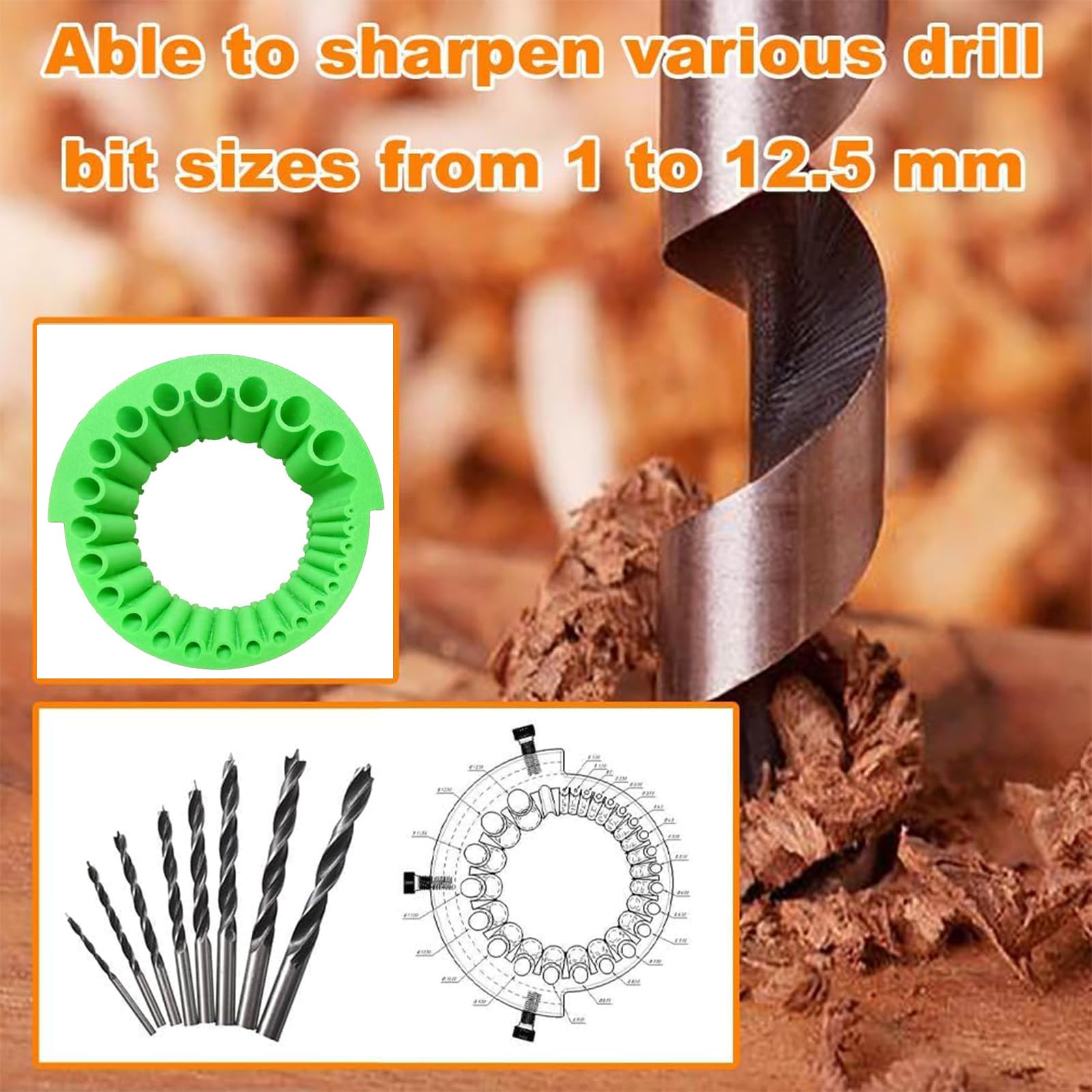 Drill Sharpener Tool, Multiple Scenarios Home Decoration and Shops All Tool, Grinder Drill Bit Auxiliary Tool for Professionals - Image 4