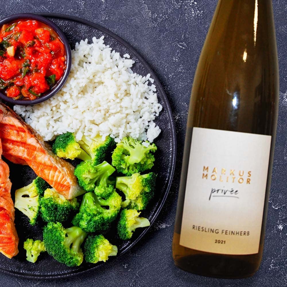 Markus Molitor Riesling, feinherb, sortenreines Weinpaket + VINOX Winecards (6x0,75l)