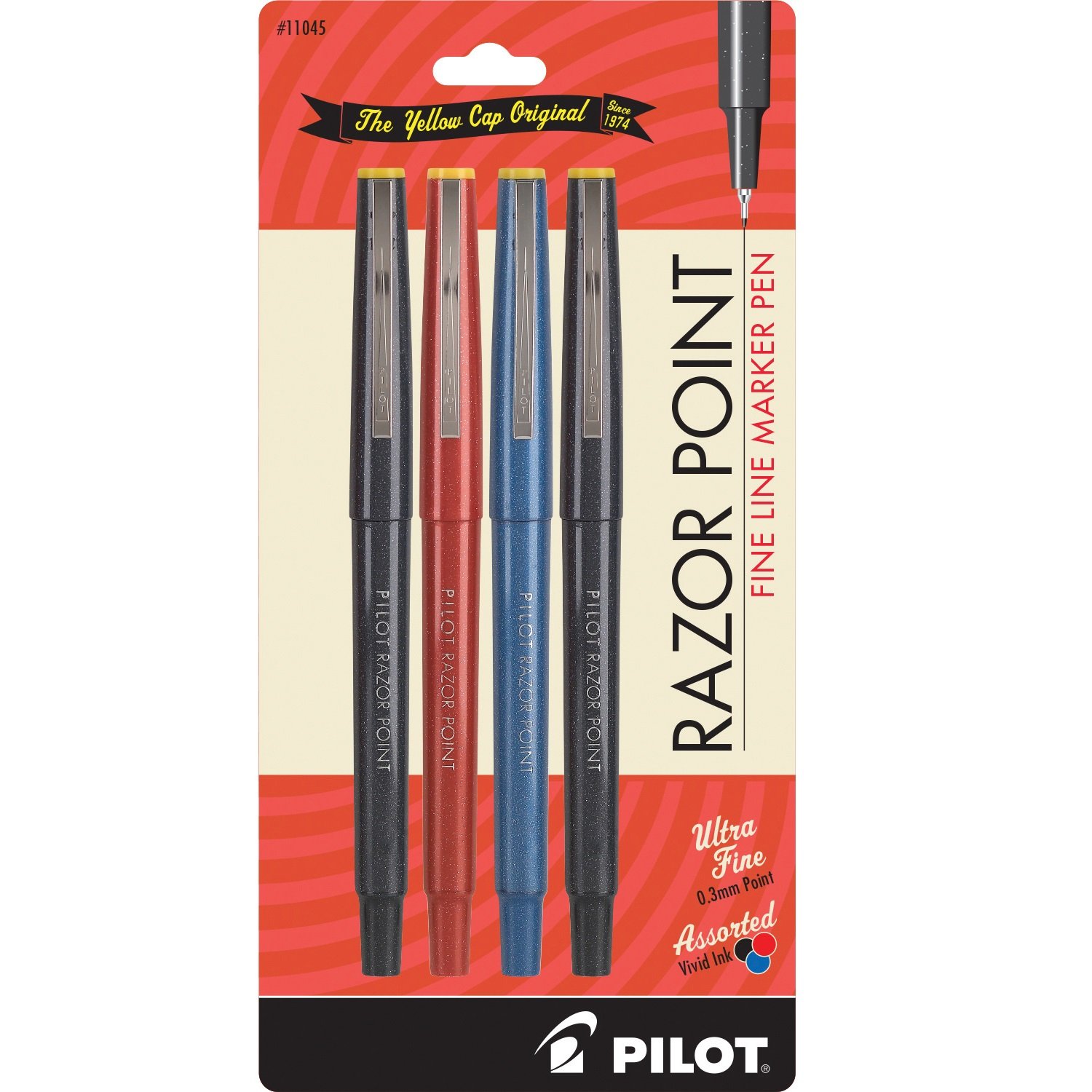 Amazon.com : Pilot 11045 Razor Point Fine Line Marker Pen, Ultra