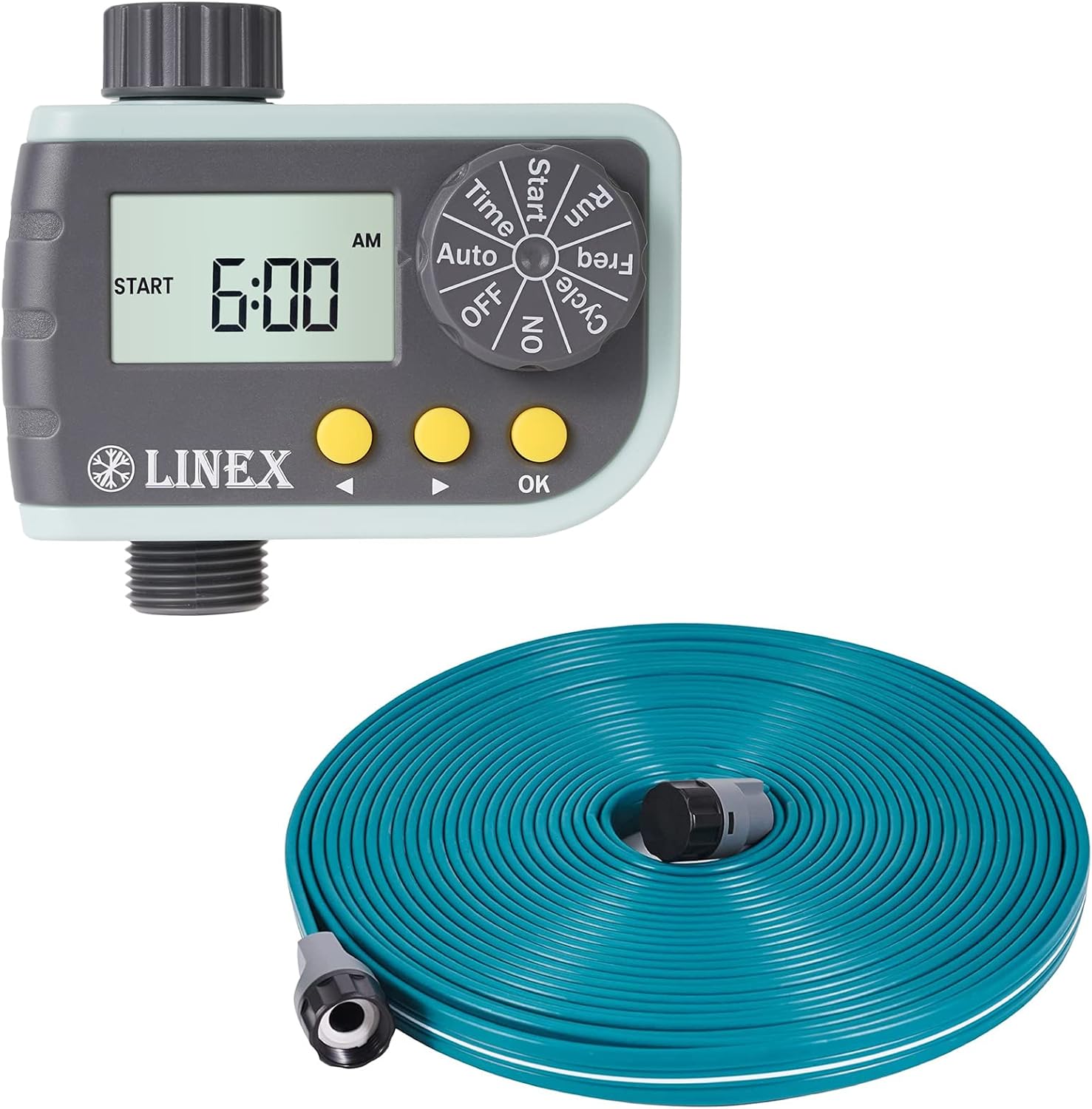 LINEX Sprinkler Soaker Hose 50 ft for Garden Lawn Watering