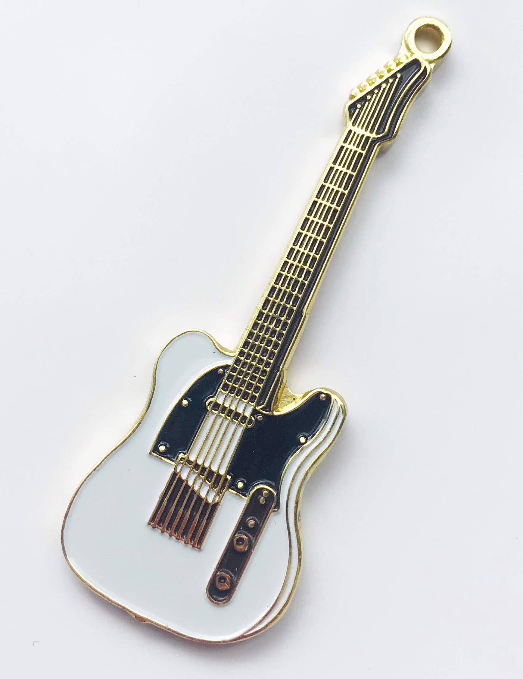 Amazon.co.jp: テレ ギター 真鍮 白 キーホルダー Tele Guitar