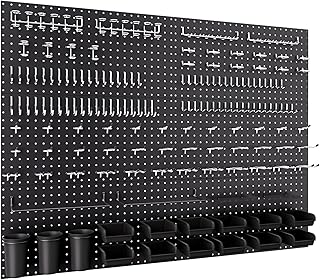 INCLY 48x36 Inch Metal Peg Board Kit with 1/4