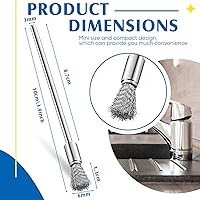 Vista 2 de Lounsweer 10 cepillos de alambre de limpieza extendidos para el extremo de la pluma, cepillo de alambre de 0.118 pulgadas (0.118 in), brocas