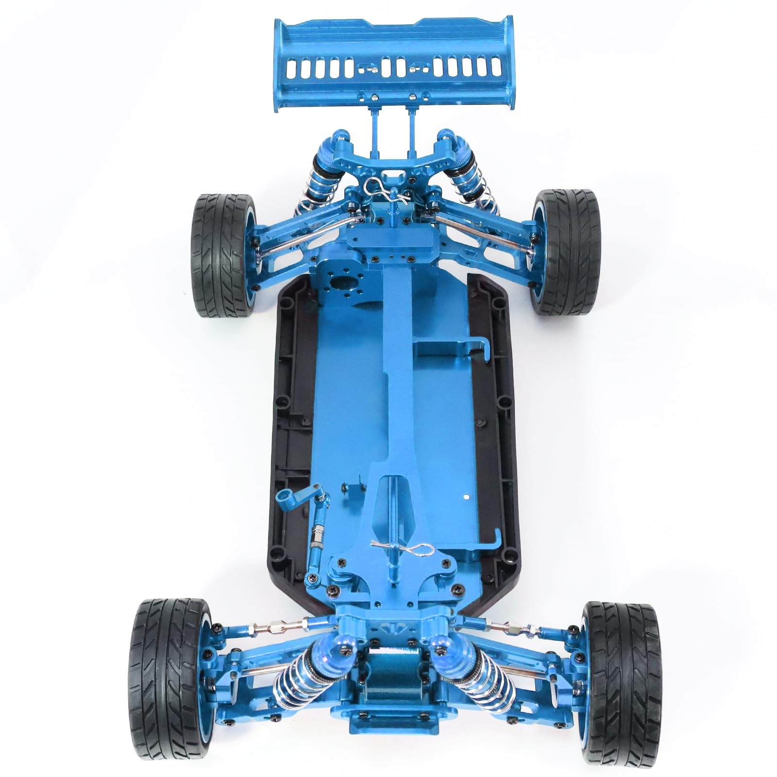 Chasis de Coche RC Bastidor Marco Estructura de Aleación con Engranajes de Hierro y Amortiguadores Equilibrada Preensamblada para 1 12 Compatible con, Color to 5