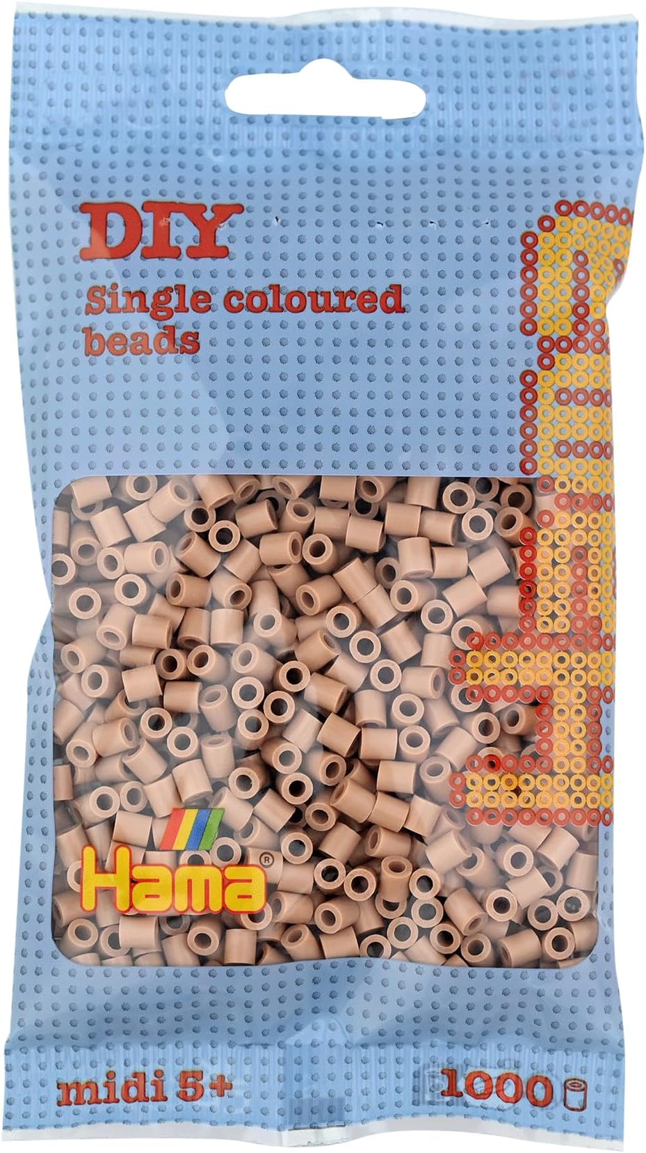 Beads Bag | Approx. 1000 Midi Fuse Beads | Mosaic Decoration Arts & Craft for Creative Children Ages 5+ | Light Nougat