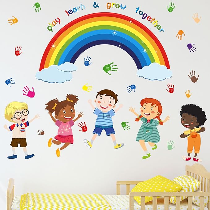 Play Learn & Grow Together Vinilo Decorativo Pared Frases Niños miniatura 3