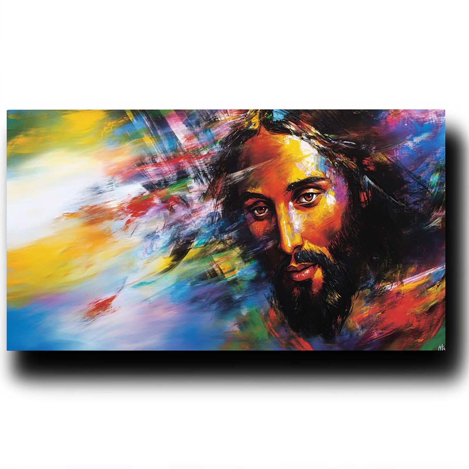 Pintar por Numeros Adultos Jesús, Pintar por Numeros Niños Kit Manualidades Adultos Hombre Cuadros para Pintar por Numeros Pintura Acrílico, Cuadros Decorativos Regalos Para Mujer 80X160cm 7w-S-N