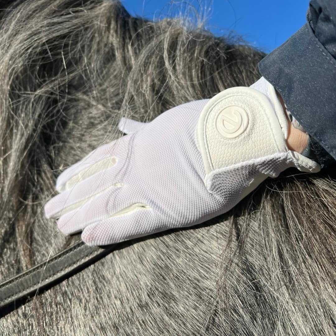eGlove - eQUEST GripPro X-LITE Reithandschuhe - Leichtes, atmungsaktives, griffiges, rutschfestes Material - Komfort-Netzrücken - Touchscreen-Handschuhe