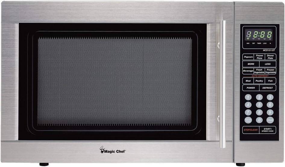 Magic Chef MCD1311ST 1.3cf 1000W S-Steel Microwave