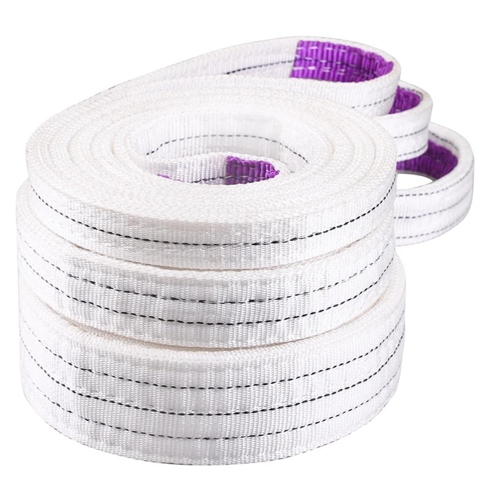 Bandschlingen 1 Stück weißer flacher Hebegurt 1Tx1M 1Tx3,0M 1Tx10M Anhängerschlinge | 1t length 8m