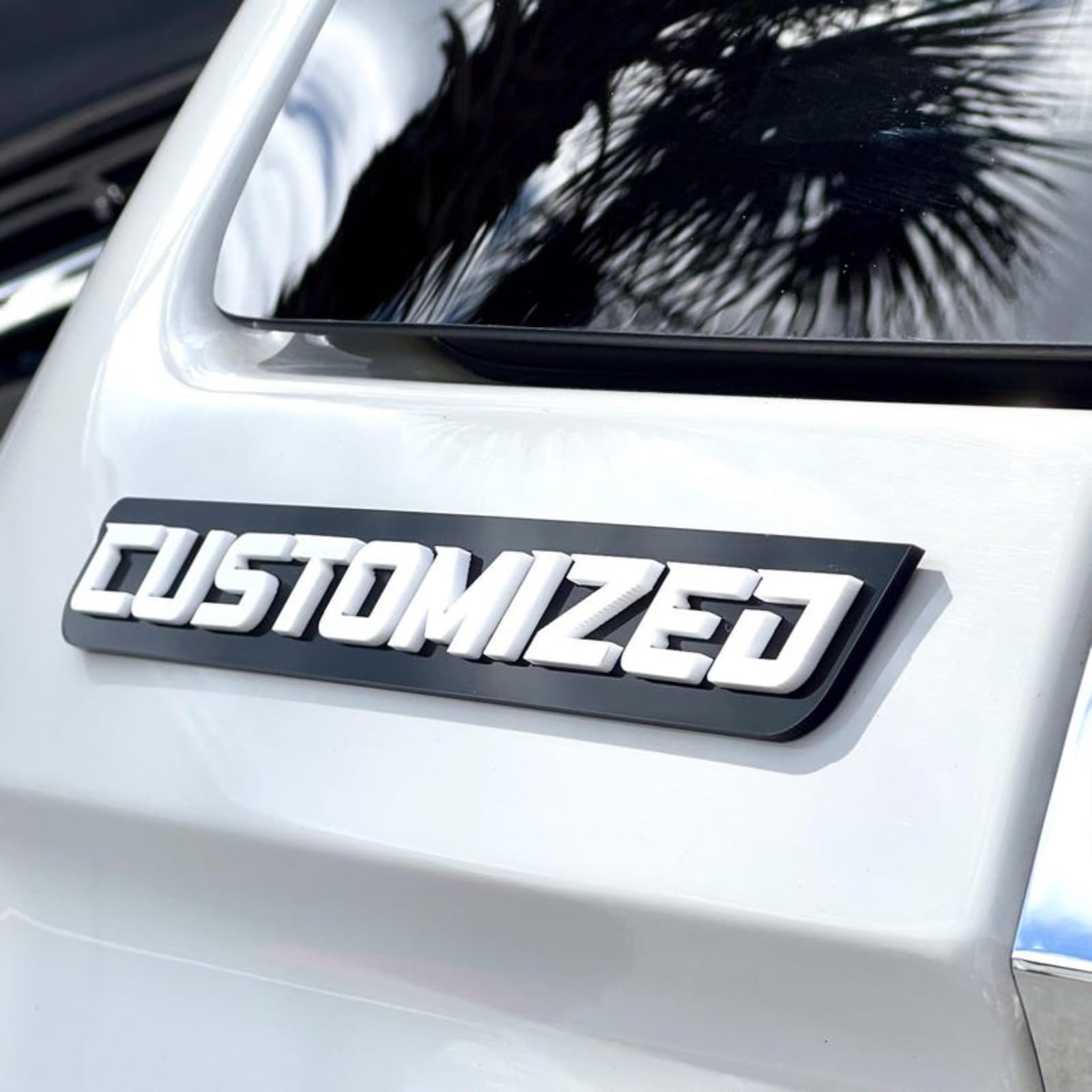 Car Emblem Badges Personalized,Acrylic 3D Letter Custom Text and Number Car Emblem Automotive Badge for Front Hood Gift for Cars Lovers (12in cm)