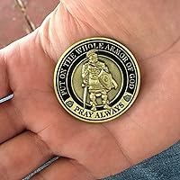 Vista 6 de Moneda de desafío de armadura de Dios, Medallón de coleccionista de monedas de oración
