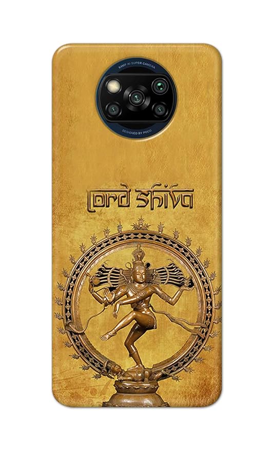 PRINTFIDAA Lord Shiva As Nataraj Back Cover Case for Poco X3 Back Cover -(by) RPM1004