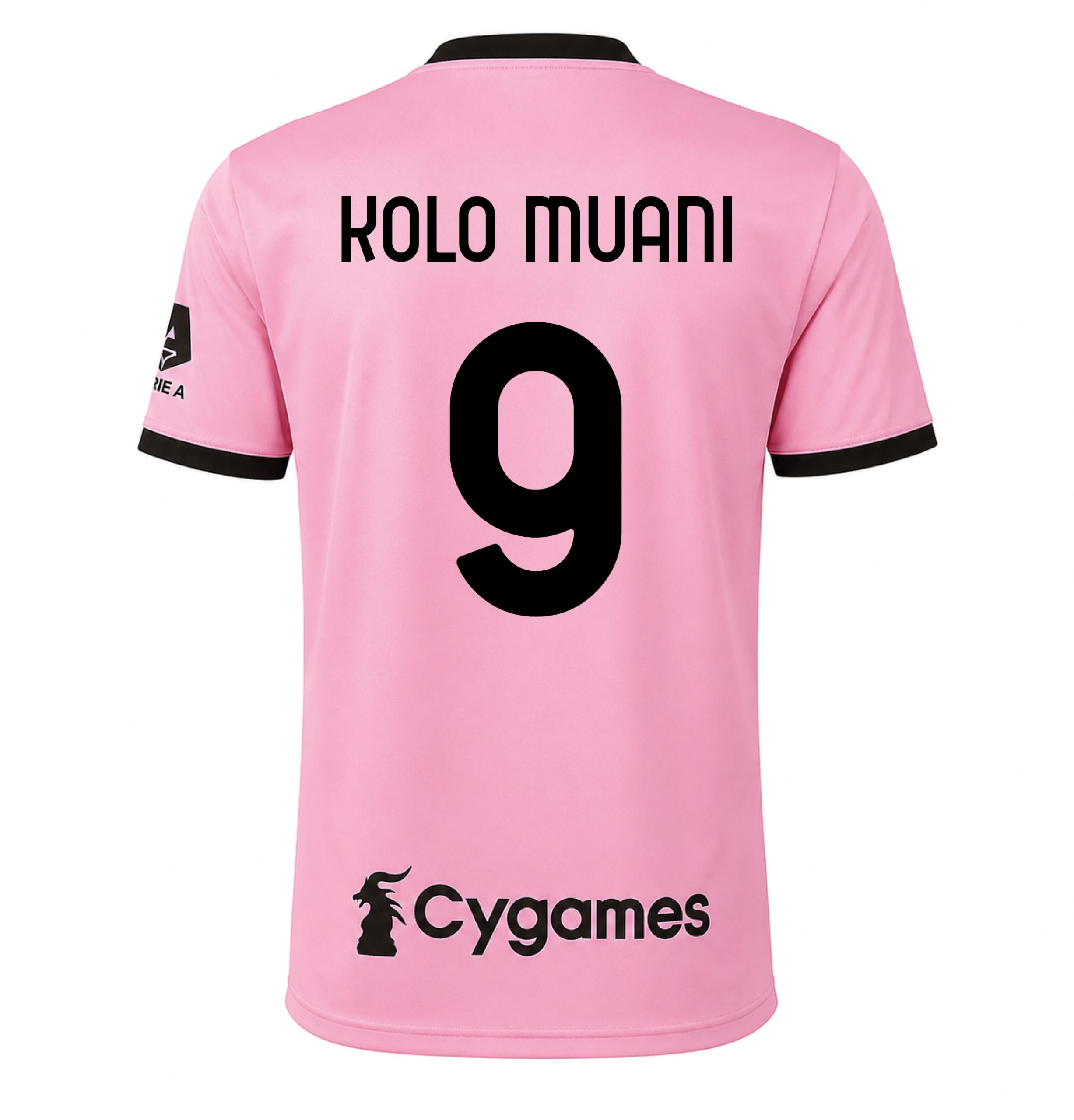 Maglia Rosa Kolo Muani 9 Replica Ufficiale 2026-2027 Adulto e Bambino