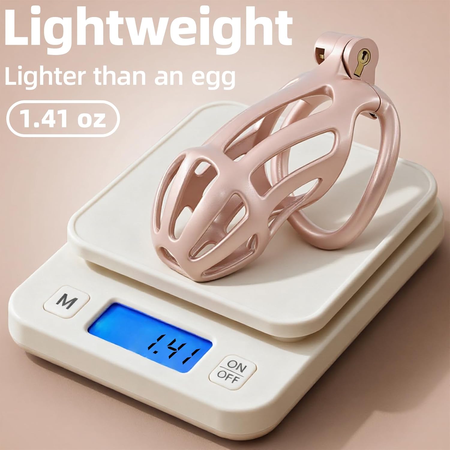3D Printed Male Chastity Cage with Catheter Chastity Device with 5 Rings Cock Cage for Men Penis Exercise Bondage Gear & Accessories BDSM Sex Toy Slave Tool (Comfort)