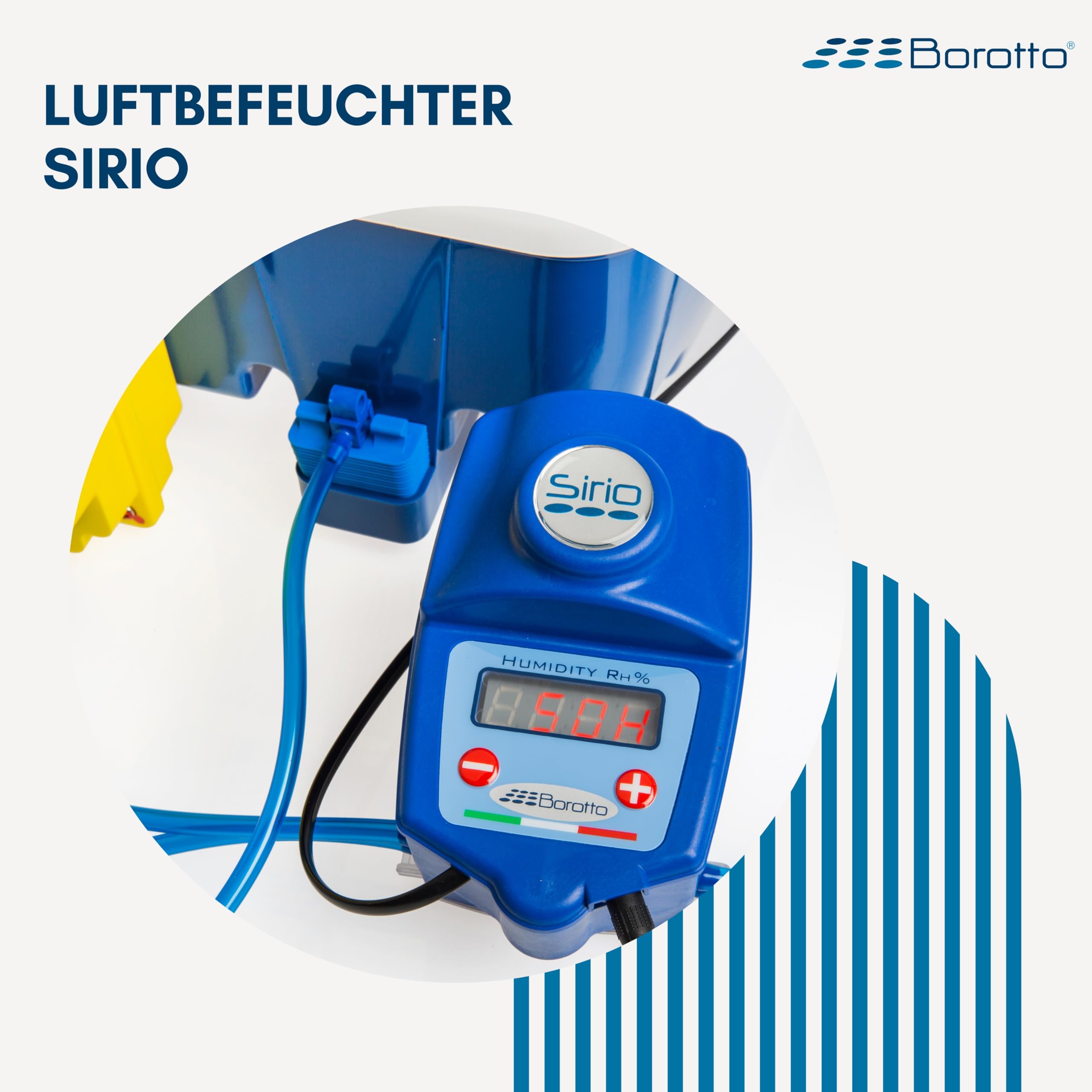 Borotto Sirio Befeuchter Professioneller Automatischer mit Dynamischer Verdunstung Kompatibel mit Jedem Inkubator für Eier Made in Italy