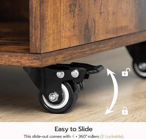 Miniatura 7 de HOOBRO Isla de cocina, armario de almacenamiento con cajón, carrito de cocina con especias y toallero, ahorro de espacio, fácil montaje, para sala