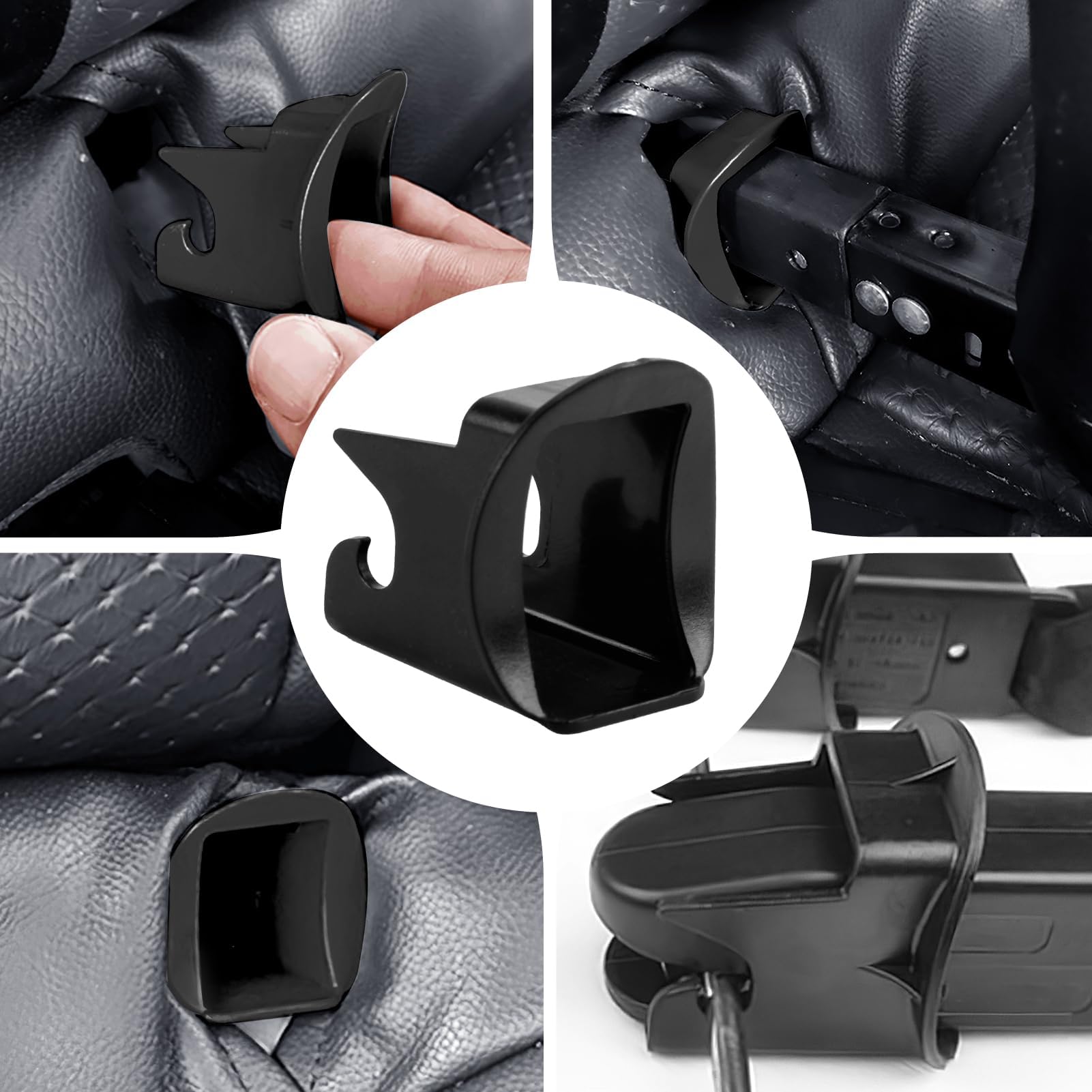 2 Paar Kindersicherung Autositz Führungsschlitz Isofix Führungsrille Sicherheitsgurt Halterung Connector Universal Fit Schwarz