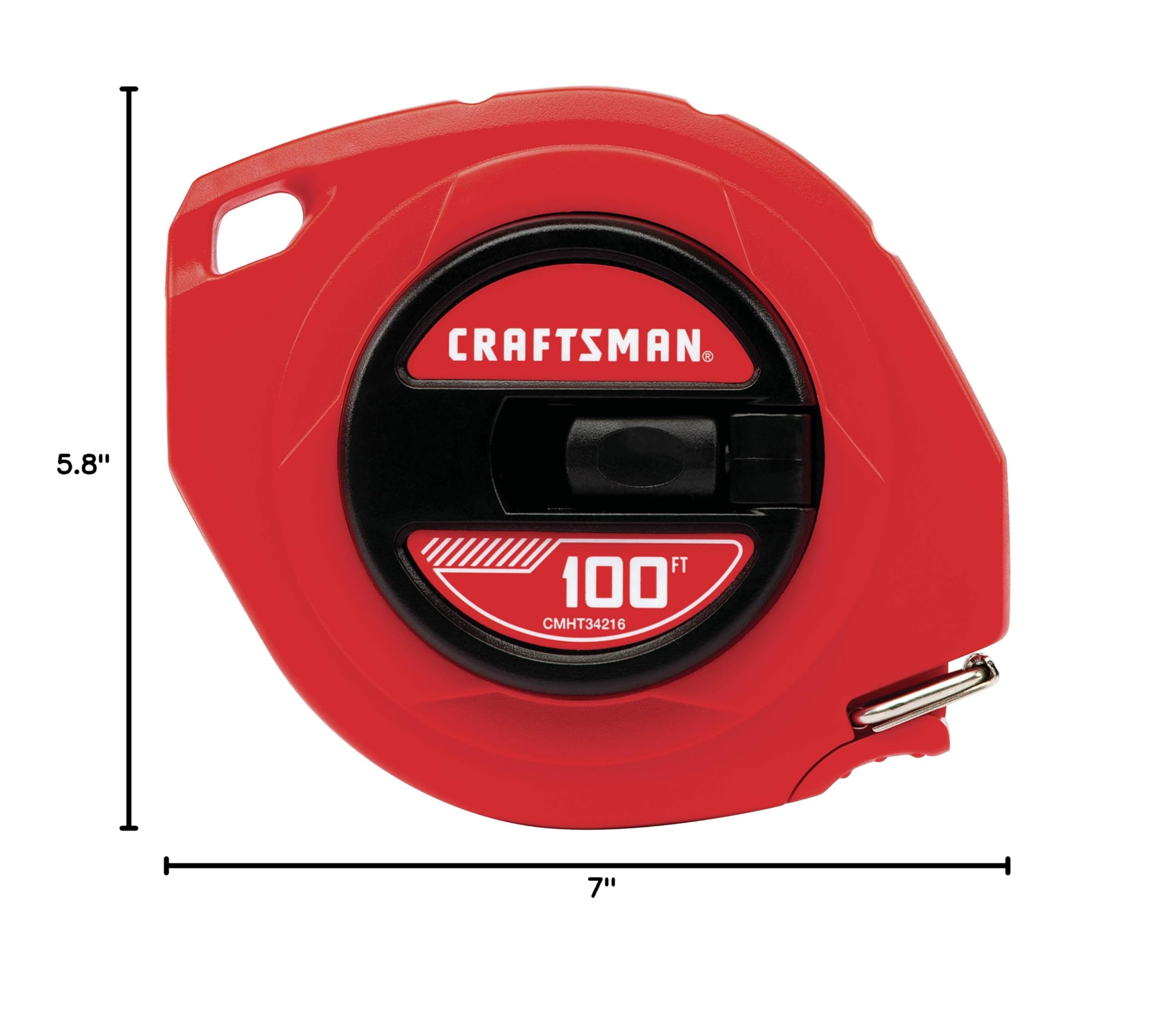 CRAFTSMAN 100-ft Tape Measure, Easy-Wind Steel Blade (CMHT34216) — Amazon image 3