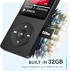 مشغل Mp3 Agptek A02x بسعة 32 جيجابايت، بلوتوث 5.3 بوصة، شاشة 1.8 بوصة، مشغل موسيقى محمول، مكبر صوت، راديو Fm، مسجل صوت، يدعم سعة ممتدة تصل إلى 128 جيجابايت