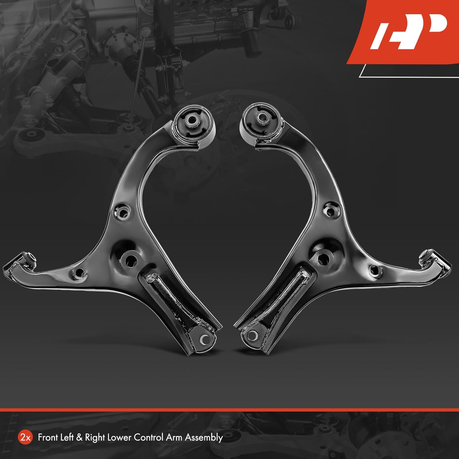 A-Premium 2 x Front Lower Control Arm, with Bushing, Compatible with Hyundai Accent 2006-2011, Kia Rio 2006-2011, Rio5 2006-2011