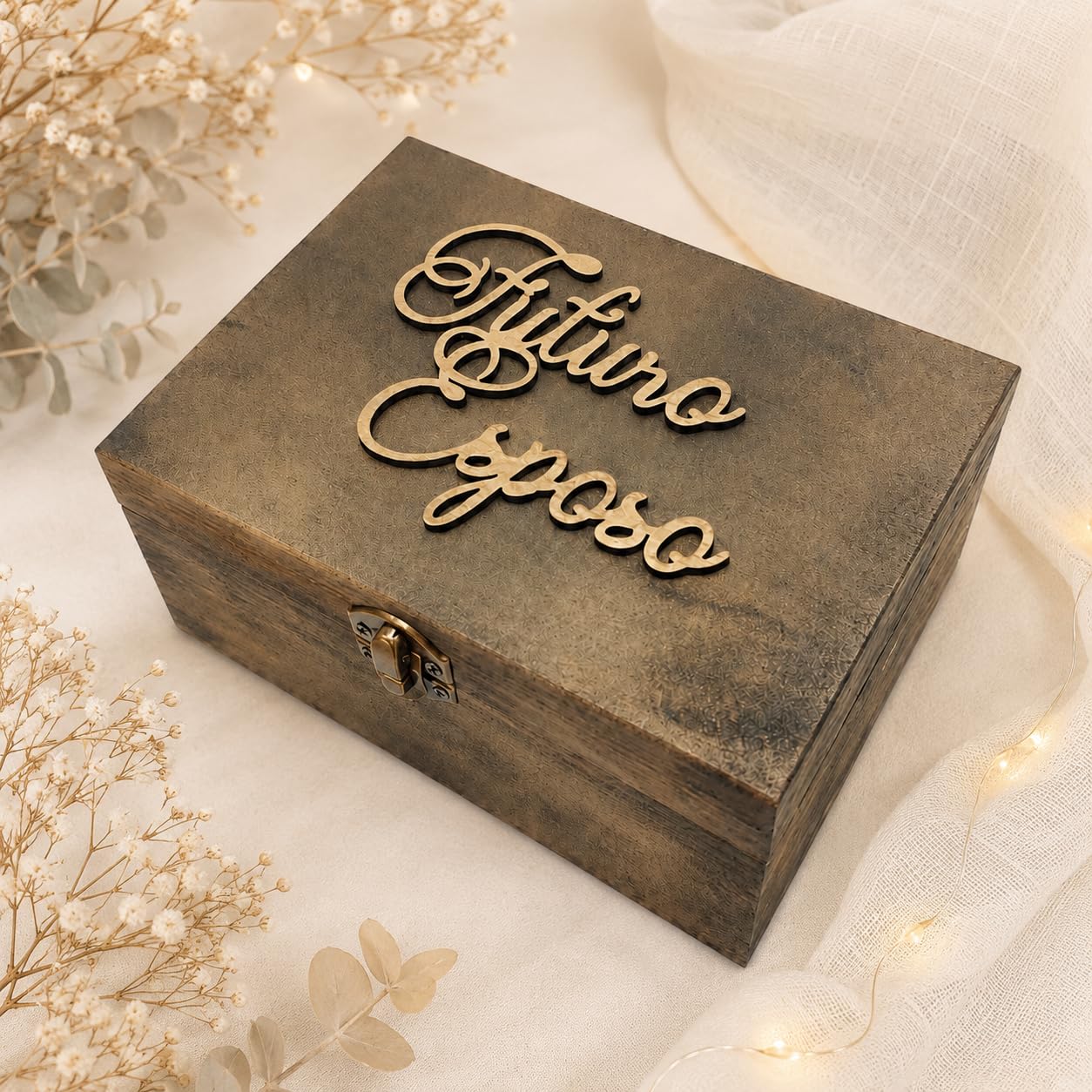 Genérico Caja para reloj vintage con mensaje grabado, regalo para futuro esposo o novio